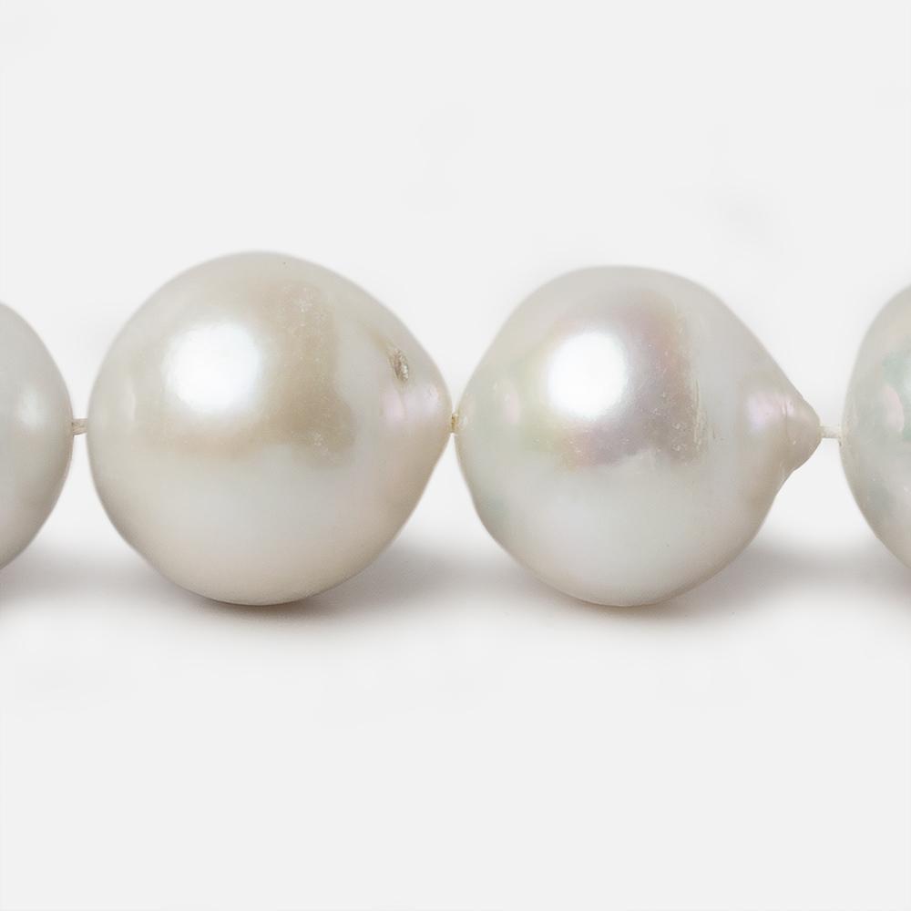 13x13.5-15x15mm Off White Off Round Freshwater Pearls 16.5 inch 29 pieces A (ONLINE ORDER ONLY)