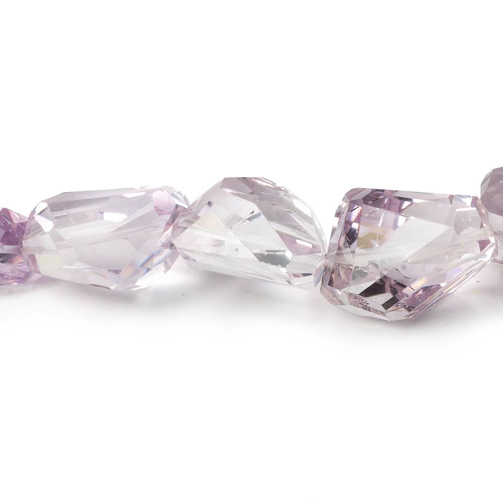 13x14-17x13.5mm Pink Amethyst faceted nugget beads 15 inch 26 beads (ONLINE ORDER ONLY)