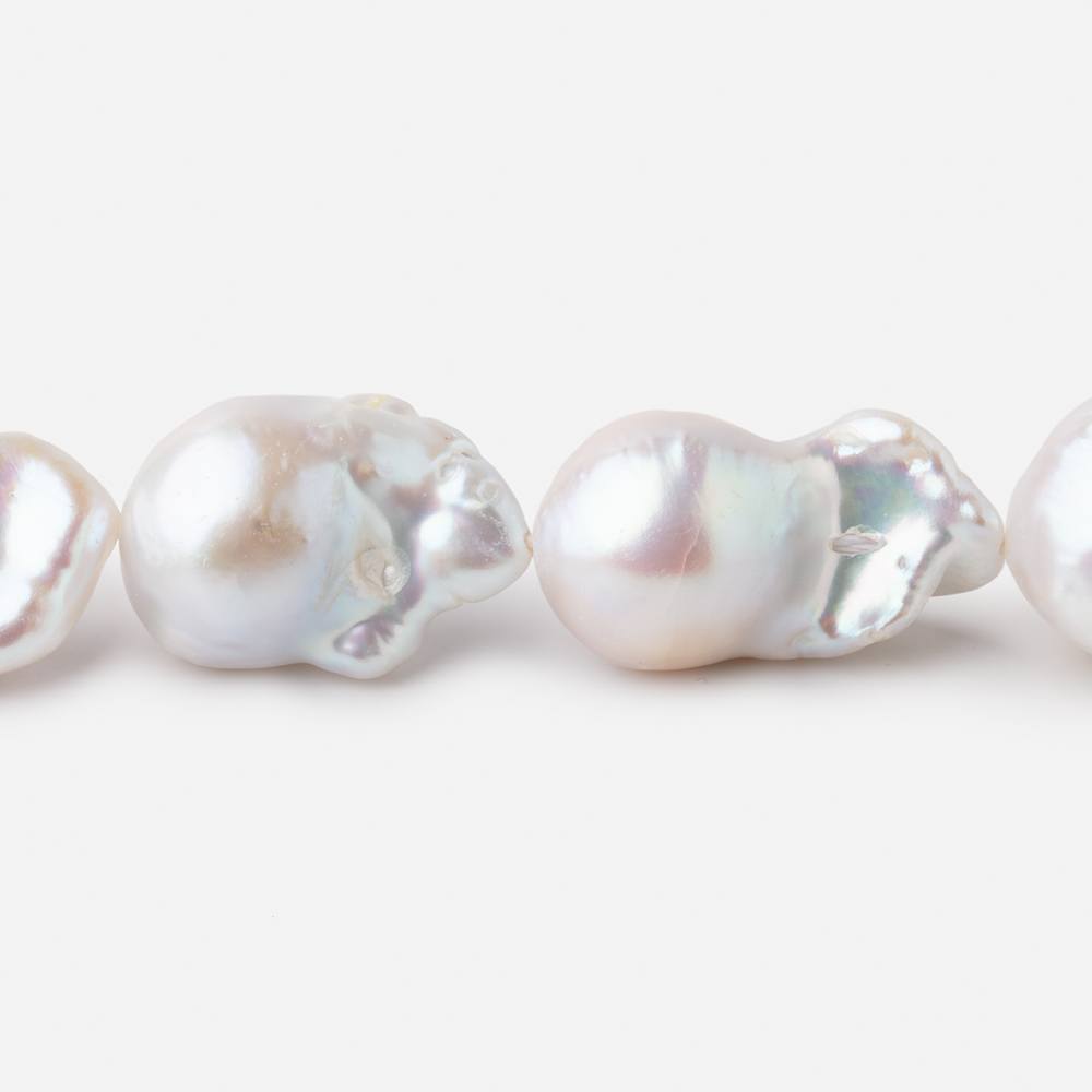 13x18-14x24mm White Ultra Baroque Freshwater Pearls 16.5 inch 20 Pieces AA (ONLINE ORDER ONLY)