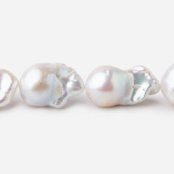 13x18-14x24mm White Ultra Baroque Freshwater Pearls 16.5 inch 20 Pieces AA (ONLINE ORDER ONLY)