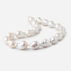 13x18-15x22mm White Ultra Baroque Freshwater Pearls 16 inch 20 pieces AA (ONLINE ORDER ONLY)