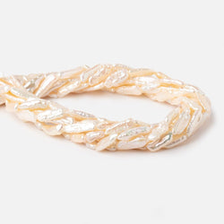 13x6-17x7mm Peach Straight Drill Biwa Freshwater Pearls 15.5 inch 22 Beads (ONLINE ORDER ONLY)