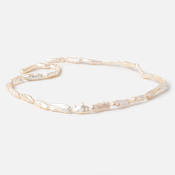 13x6-17x7mm Peach Straight Drill Biwa Freshwater Pearls 15.5 inch 22 Beads (ONLINE ORDER ONLY)