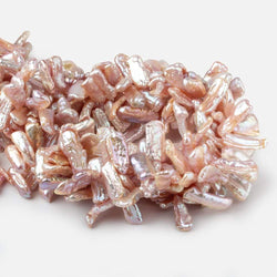 13x6-22x6mm Pinkish Lilac Top Drilled Biwa Freshwater Pearls 15 inch 70 pcs AA (ONLINE ORDER ONLY)