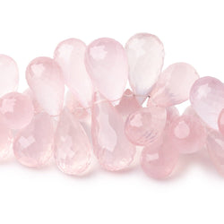 13x9-21x11mm Rose Quartz Faceted Tear Drop Beads 8 inch 54 pieces (ONLINE ORDER ONLY)
