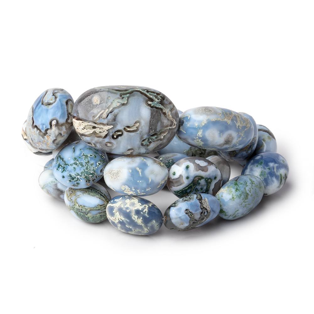 13x9-27.5x18mm Owyhee Blue Opal Plain Nugget Beads 17 inch 24 pieces AAA (ONLINE ORDER ONLY)