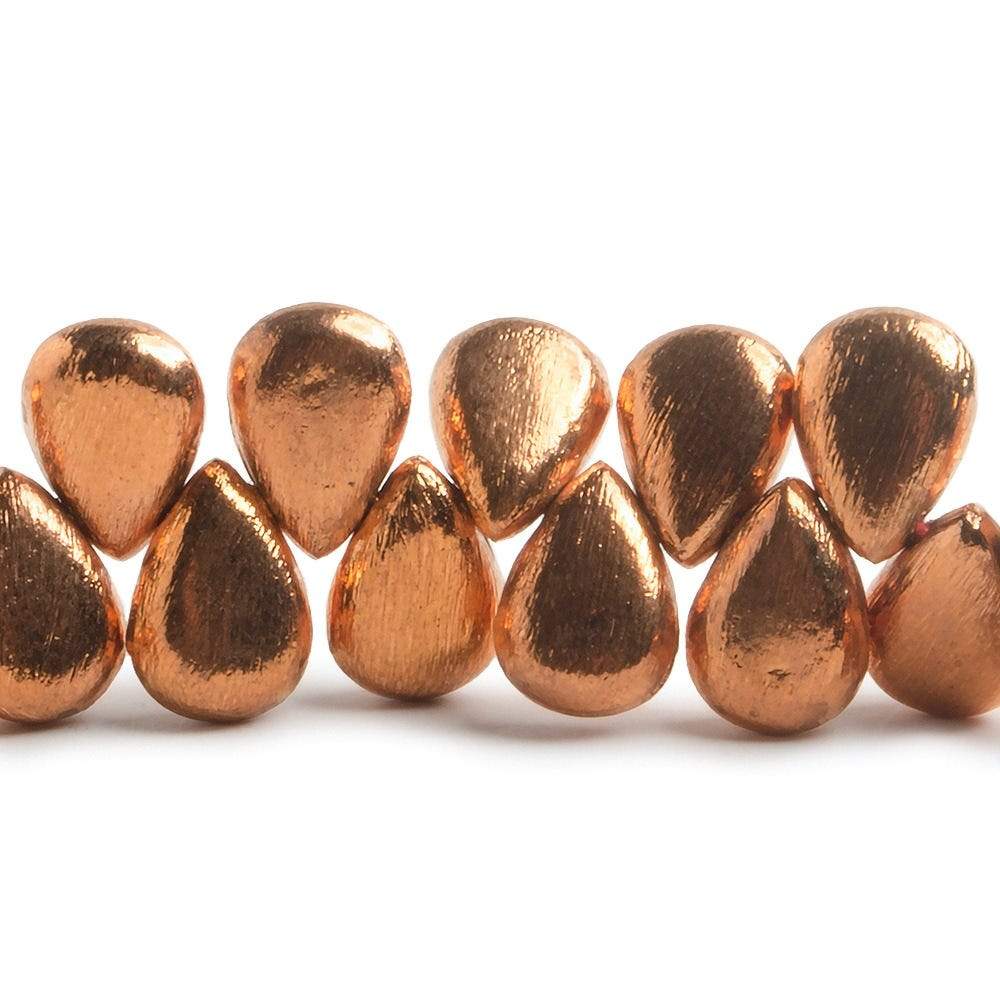 13x9mm Copper Pear Brushed Finish 8 inch 38 pcs (ONLINE ORDER ONLY)