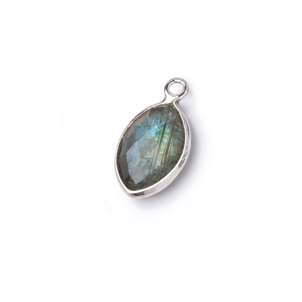 13x9mm Silver Bezel Labradorite Marquise Pendant 1 piece (ONLINE ORDER ONLY)
