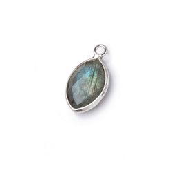 13x9mm Silver Bezel Labradorite Marquise Pendant 1 piece (ONLINE ORDER ONLY)