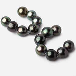 14-14.5mm Peacock Tahitian Large Hole Saltwater Pearls 4 inch 7 pieces A (ONLINE ORDER ONLY)