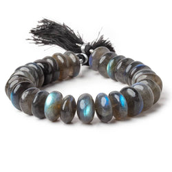 14-15mm Labradorite Plain Rondelle Beads 7.75 inch 28 pieces AA (ONLINE ORDER ONLY)