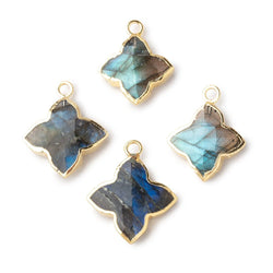 14-16mm Gold Leafed Labradorite 4 Pointed Star Focal Pendant 1 piece (ONLINE ORDER ONLY)