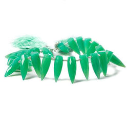 14-16mm Green Chalcedony Faceted Fancy Beads 8 inch 26 pieces (ONLINE ORDER ONLY)