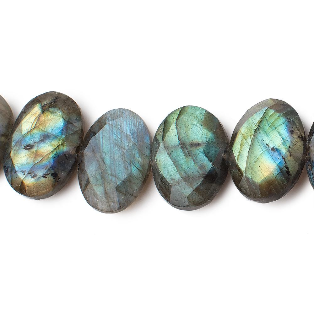 14-16mm Labradorite Faceted Oval Beads 7.5 inch 13 pieces (ONLINE ORDER ONLY)