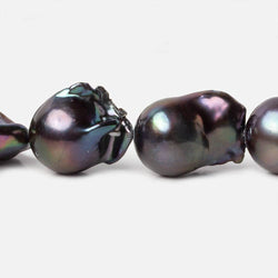 14-17mm Peacock Ultra Baroque Freshwater Pearls 17 inch 19 pcs .8mm drill hole AAA (ONLINE ORDER ONLY)