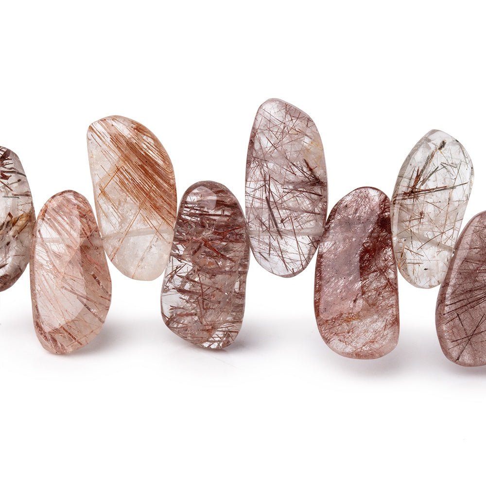 14-19mm Rutilated Quartz Plain Freeform Beads 8 inch 28 pieces (ONLINE ORDER ONLY)