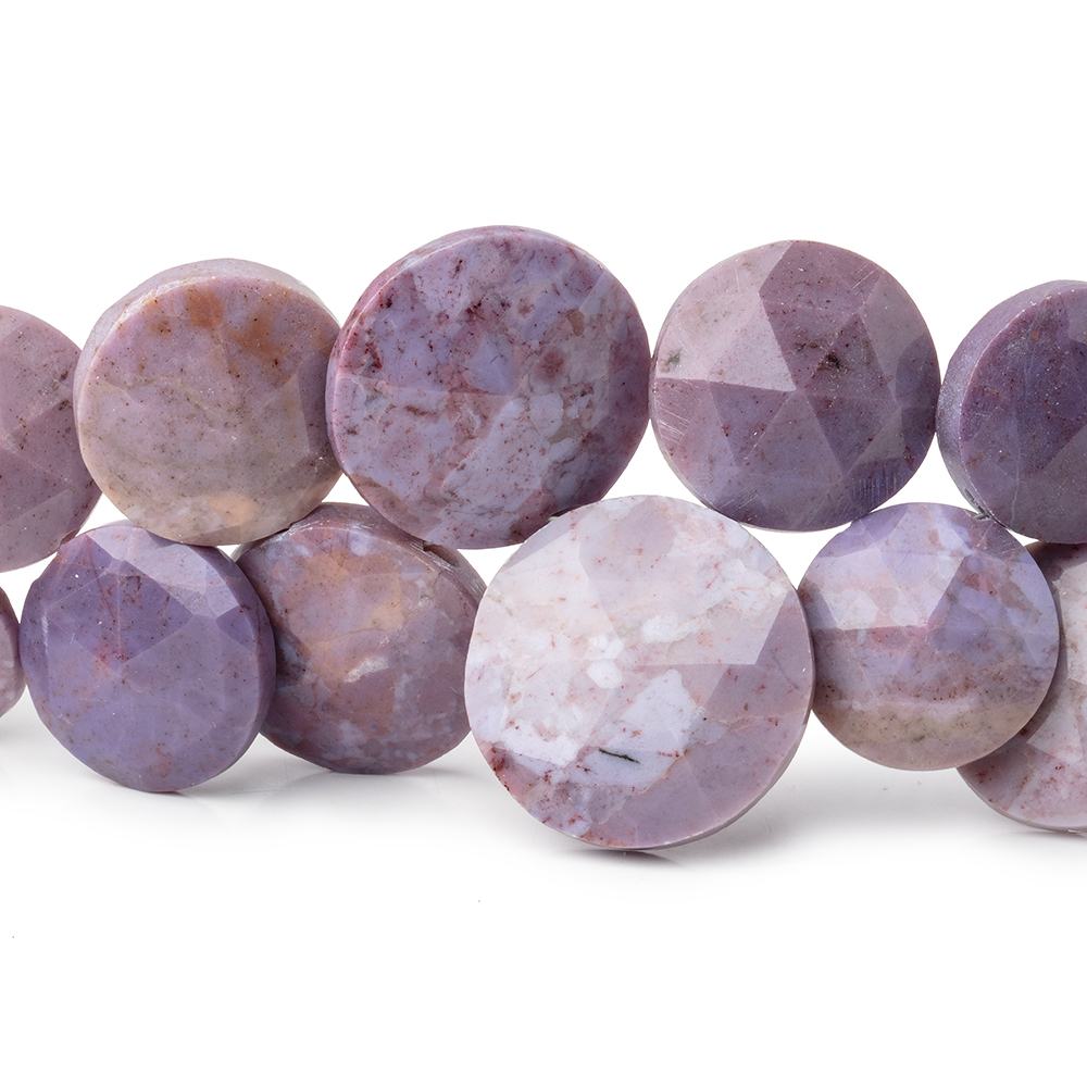 14-19mm Turkish Purple Jade Faceted Coin Beads 7.5 inch 29 pieces (ONLINE ORDER ONLY)