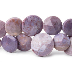 14-19mm Turkish Purple Jade Faceted Coin Beads 7.5 inch 29 pieces (ONLINE ORDER ONLY)