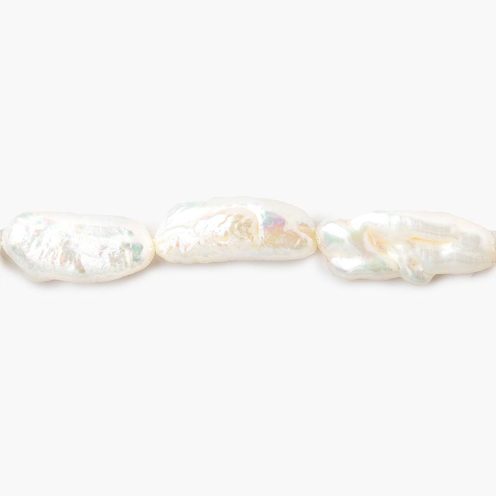 14-20mm Off White Biwa Straight Drill Freshwater Pearls 15 inch 22 pieces (ONLINE ORDER ONLY)