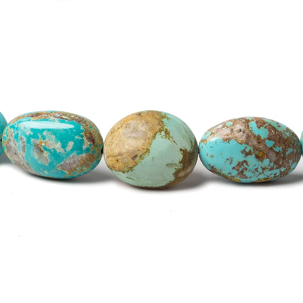 14-20mm Persian Turquoise Plain Nugget Beads 18 inch 27 beads (ONLINE ORDER ONLY)