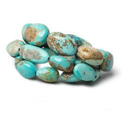 14-20mm Persian Turquoise Plain Nugget Beads 18 inch 27 beads (ONLINE ORDER ONLY)