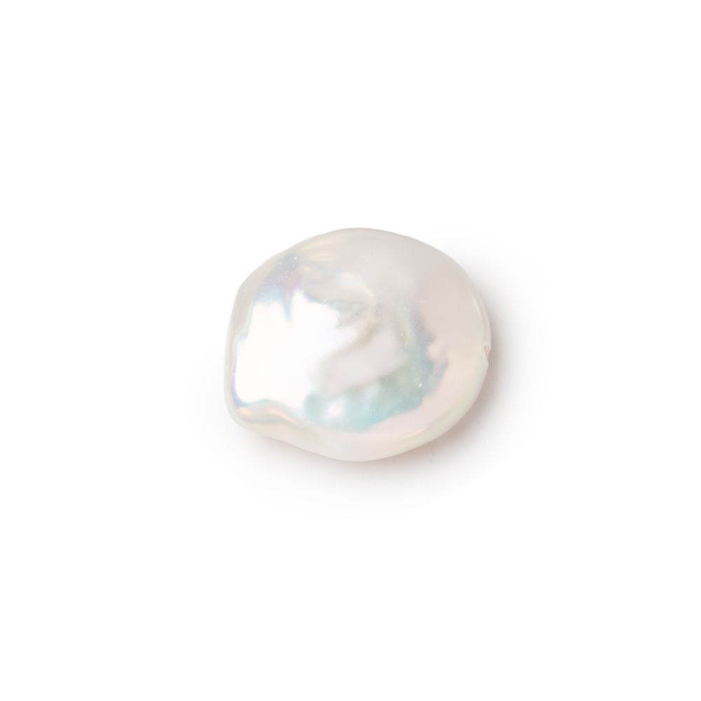14.5-15mm Creamy White Coin Freshwater Pearl Focal 1 piece (ONLINE ORDER ONLY)