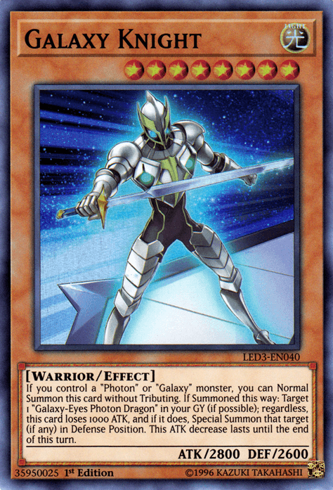 Galaxy Knight [LED3-EN040] Super Rare (ONLINE ORDER ONLY)