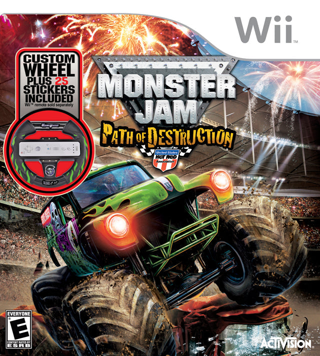 Monster Jam: Path of Destruction with Wheel (Wii) (Online Only)