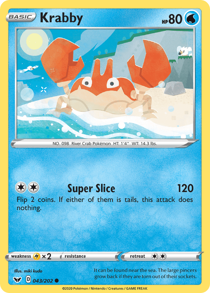 Krabby (043/202) [Sword & Shield: Base Set] (Online Only)