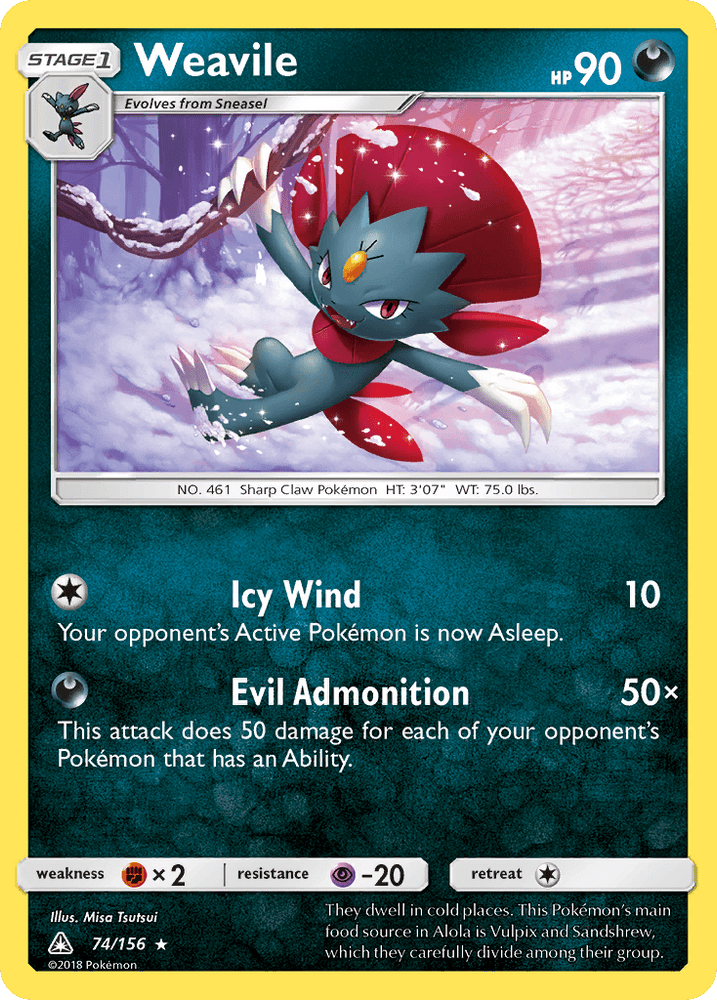 Weavile (74/156) [Sun & Moon: Ultra Prism] (Online Only)
