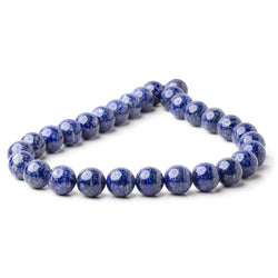 14mm Lapis Lazuli Plain Rounds 16 inch 29 Beads 1mm Hole (ONLINE ORDER ONLY)