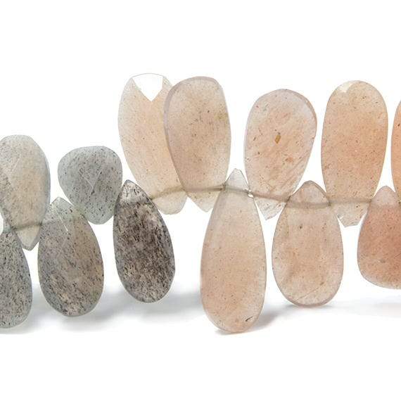 14mm Multi Color Moonstone Pear Briolette 52 pcs (ONLINE ORDER ONLY)