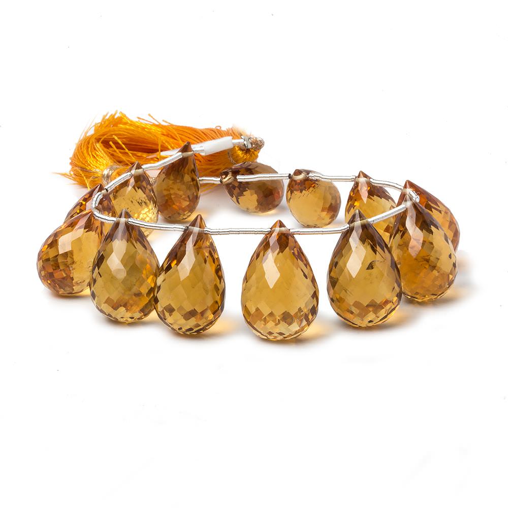 14x10 -19x12mm Madeira Citrine Faceted Tear Drop Beads 7 inch 13 pieces (ONLINE ORDER ONLY)