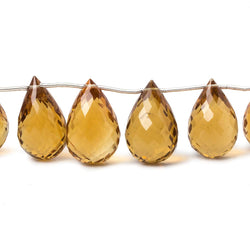 14x10 -19x12mm Madeira Citrine Faceted Tear Drop Beads 7 inch 13 pieces (ONLINE ORDER ONLY)