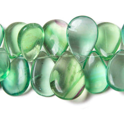 14x10-20x14mm Banded Fluorite plain pear beads 7.5 inch 32 pieces (ONLINE ORDER ONLY)
