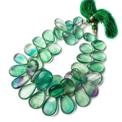 14x10-20x14mm Banded Fluorite plain pear beads 7.5 inch 32 pieces (ONLINE ORDER ONLY)