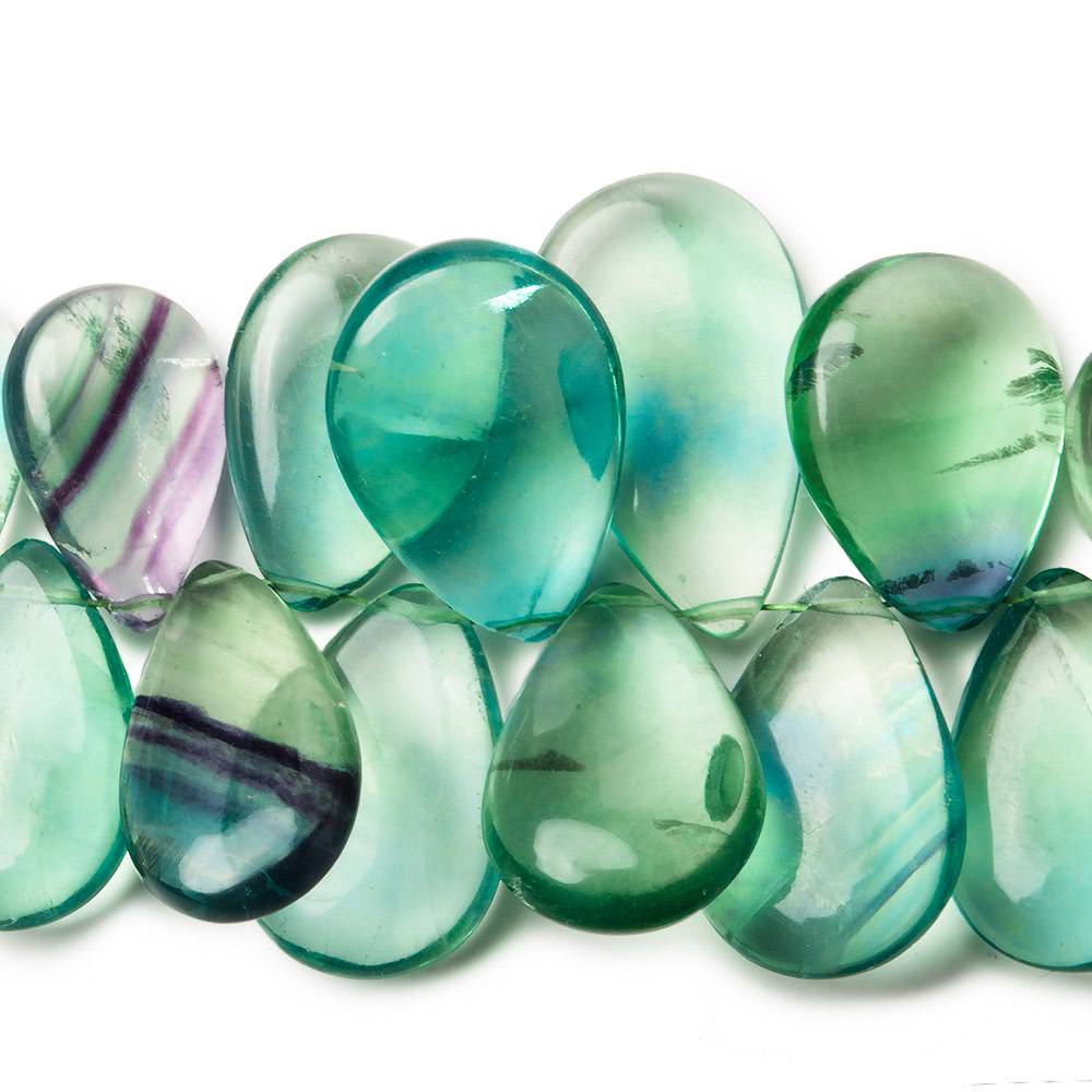 14x10-20x14mm Banded Fluorite plain pear beads 7.5 inch 32 pieces (ONLINE ORDER ONLY)