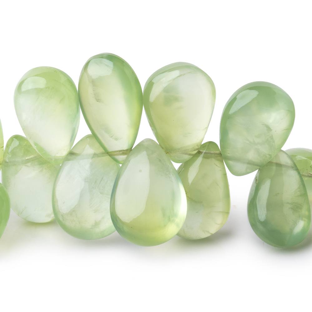 14x10-21x13mm Prehnite Plain Pear Beads 8 inch 36 pieces (ONLINE ORDER ONLY)