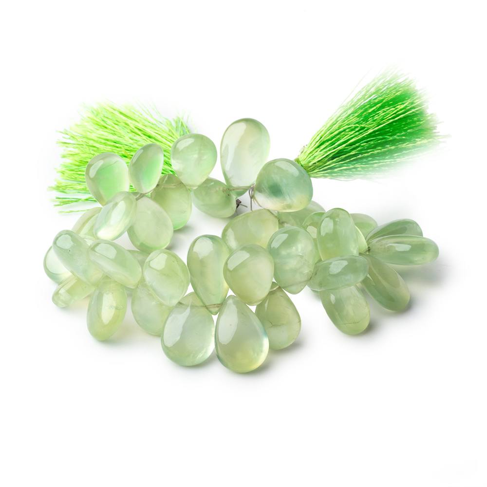14x10-21x13mm Prehnite Plain Pear Beads 8 inch 36 pieces (ONLINE ORDER ONLY)