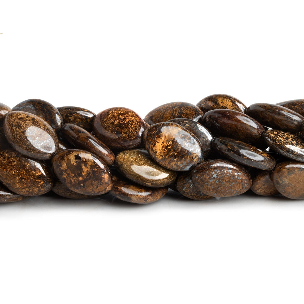 14x10mm Bronzite plain oval beads 15.5 inch 22 pieces (ONLINE ORDER ONLY)