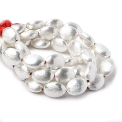 14x11x6mm Sterling Silver Plated Copper Oval Bead 8 inch 14 pcs (ONLINE ORDER ONLY)