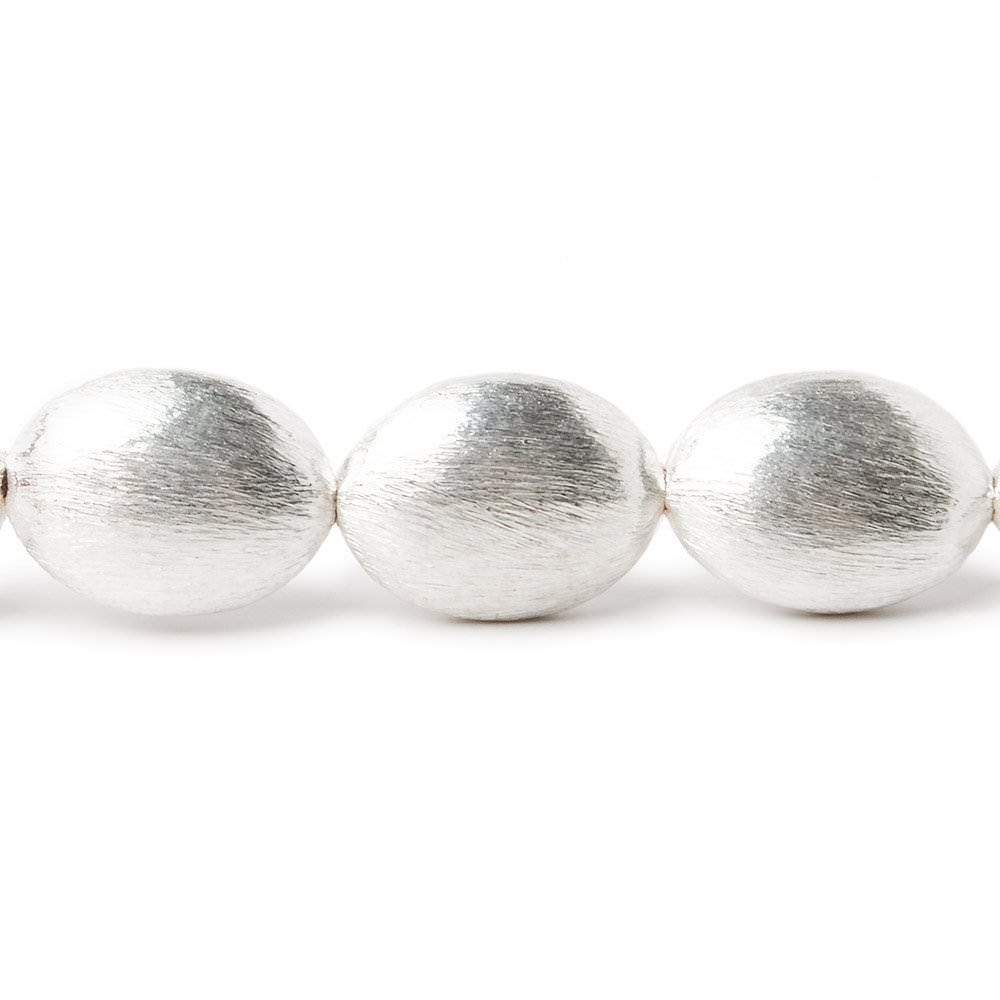 14x11x6mm Sterling Silver Plated Copper Oval Bead 8 inch 14 pcs (ONLINE ORDER ONLY)