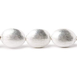 14x11x6mm Sterling Silver Plated Copper Oval Bead 8 inch 14 pcs (ONLINE ORDER ONLY)