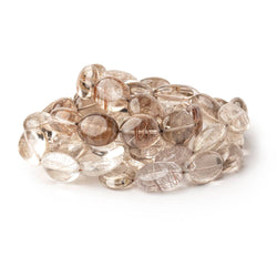 17x15mm Rutilated Quartz Plain Oval Beads 16 inch 25 pieces (ONLINE ORDER ONLY)