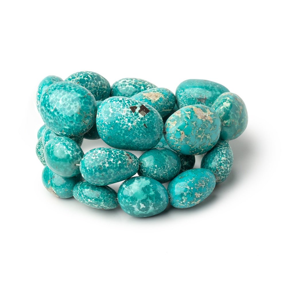 14x12-20x17mm Mongolian Turquoise Plain Nugget 18 inch 27 Beads AA (ONLINE ORDER ONLY)
