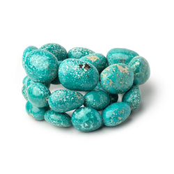 14x12-20x17mm Mongolian Turquoise Plain Nugget 18 inch 27 Beads AA (ONLINE ORDER ONLY)
