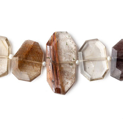 14x12-26x13mm Rutilated Quartz Side Drilled Bevel Faceted Flat Nuggets 18 inch 34 pieces AA (ONLINE ORDER ONLY)