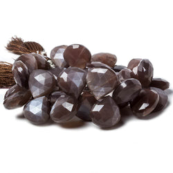 14x14-16x16mm Chocolate Moonstone faceted heart beads 7.5 inch 34 pcs (ONLINE ORDER ONLY)