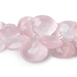 14x14-26x26mm Rose Quartz faceted heart beads 8 inch 33 pieces AA (ONLINE ORDER ONLY)