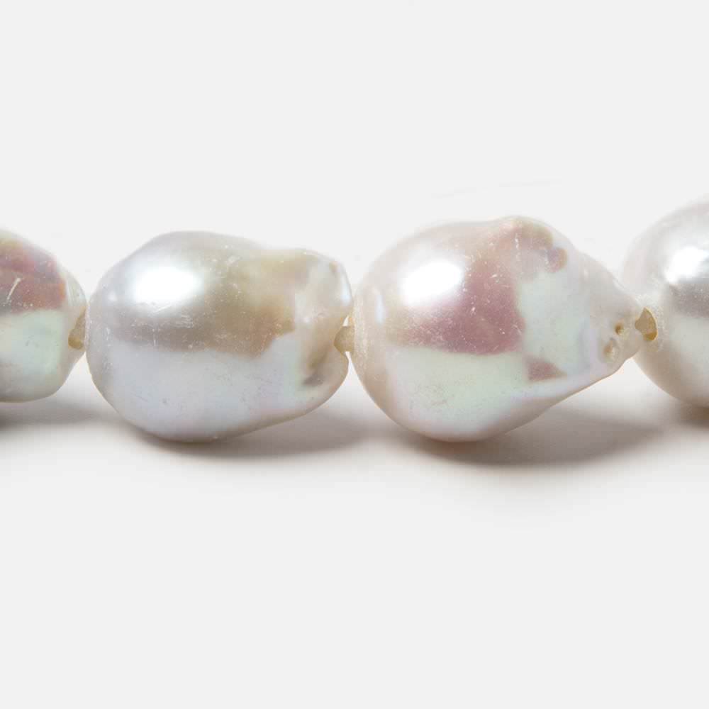 14x19-15x20mm Off White Ultra Baroque 2.5mm Hole Freshwater Pearls 5 pcs (ONLINE ORDER ONLY)